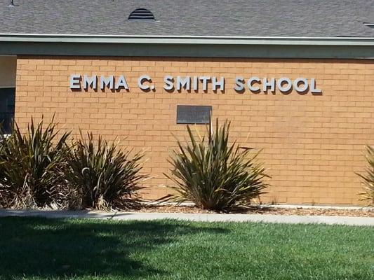 Sign in front of school