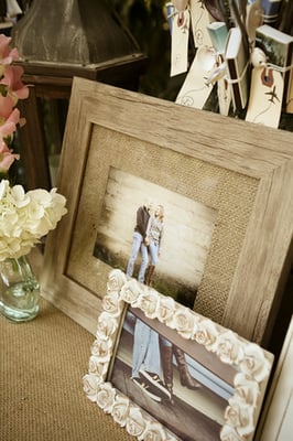 Picture frames available to rent from Motif Event Rentals; check out http://www.motifeventrentals.com