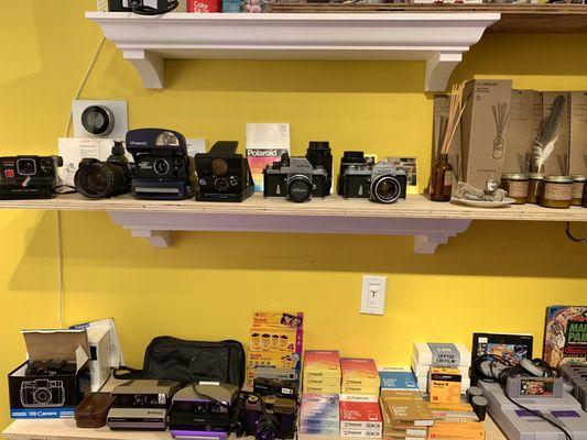 Vintage cameras and film