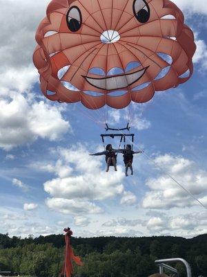 Kids parasailing