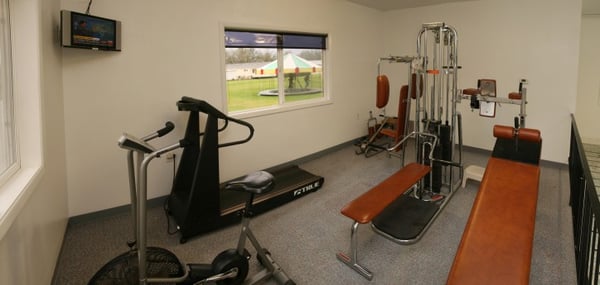 Our Exercise room has a variety of equipment to help keep you fit!