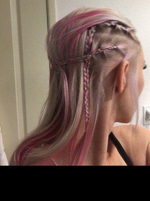 Once it got longer, lighter on the pink and some new fun style ideas