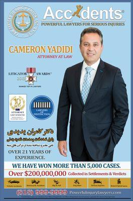 Law offices of Camero Yadidi's ad in Hafteh Bazaar MAgazine