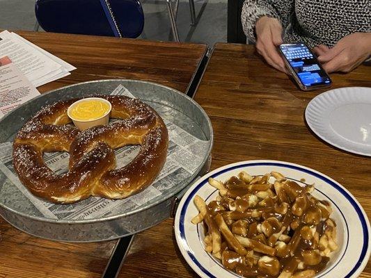 Pretzel and poutine