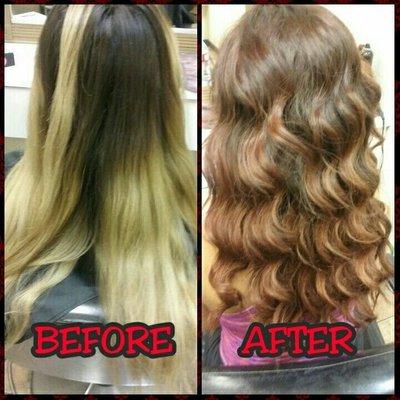 Ombré and haircut