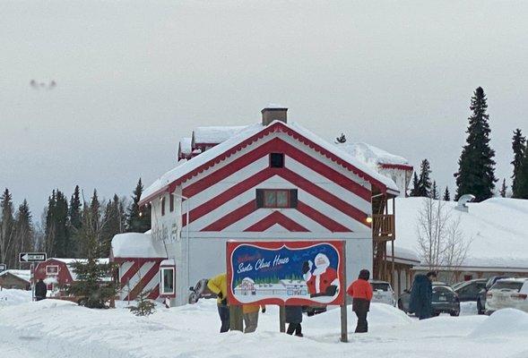 He stopped to show us Santa!!