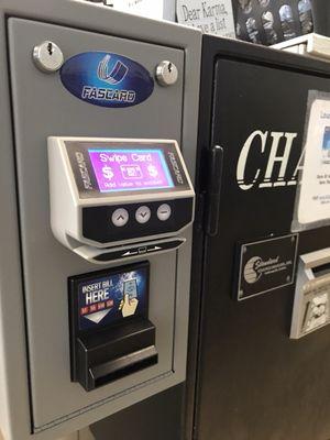 Laundry card load station. Earn points for free wash's and save time by not having to use quarters.