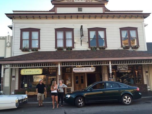 The hotel is upstairs in this 100+ year old building