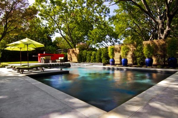 Dallas contemporary pool renovation