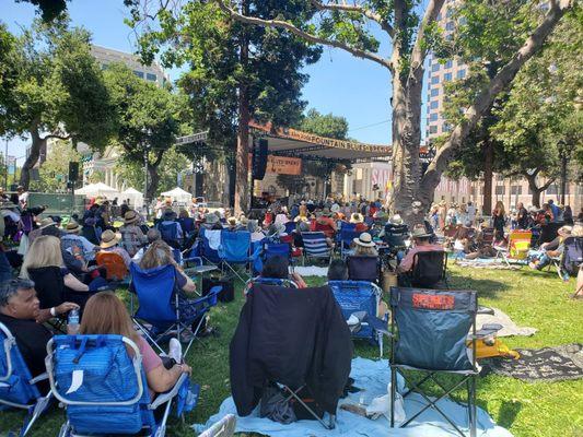 Seating in the shade