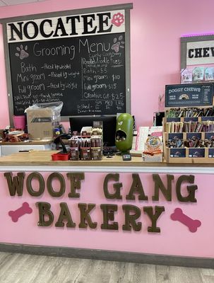 Woof Gang Bakery & Grooming has a wide variety of pet supplies, treats and services available.