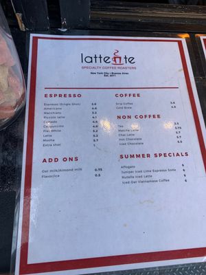 drink menu