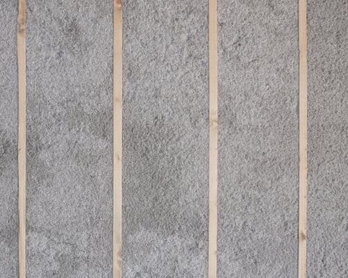 An example of a wall blown with NuWool Premium Cellulose Insulation by Southeast Cellulose of Nashville.