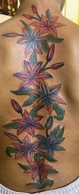 Floral Spine Tattoo!