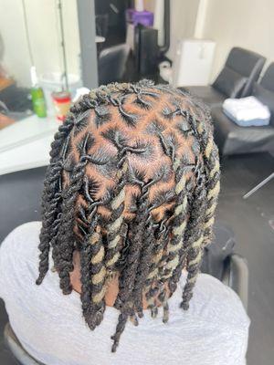 Loc Retwist with Rope twists (medium)