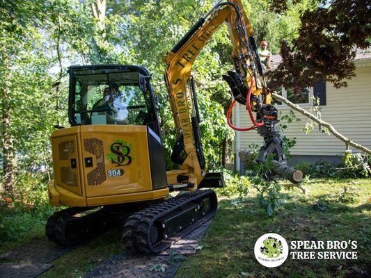 Tree Removal Crane Services by Spear Bro's Tree Service