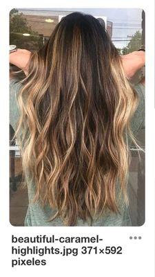 The picture of the balayage i showed her