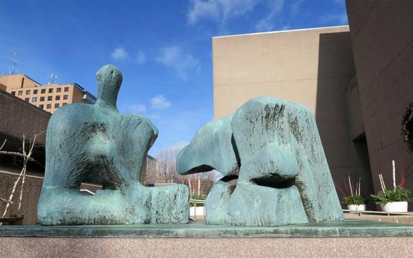 Henry Moore; Two-Piece Reclining Figure No. 3; 1961; bronze