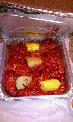 Crawfish, corn & potatoes.