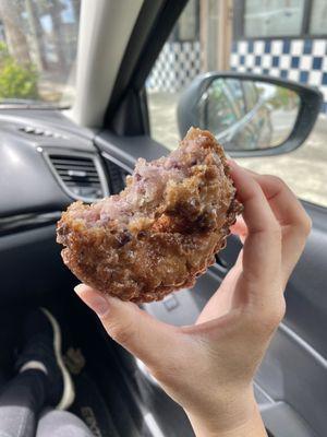 Blueberry cake donut