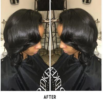 $40 Silk press on 100 % natural hair