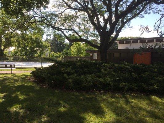 Splash pad and restrooms