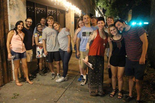 A happy group from one of our ghost tours!