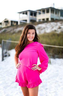 Who doesn't love a trendy hot pink romper?