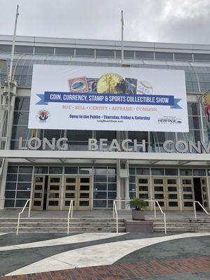 Our giant banner outside the Long Beach Expo