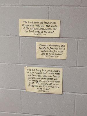 An interior wall in a children's Sunday School room.