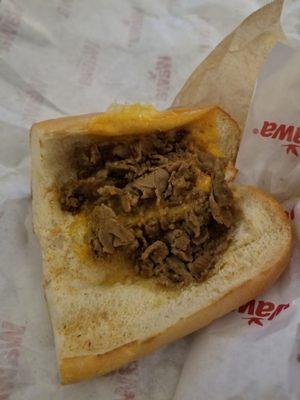 This may possibly be the worst cheesesteak that I've ever bought.  I'm not even sure how they can justify selling this as a cheesesteak.