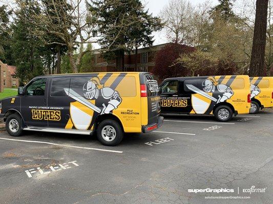 Pacific Lutheran University fleet wrap