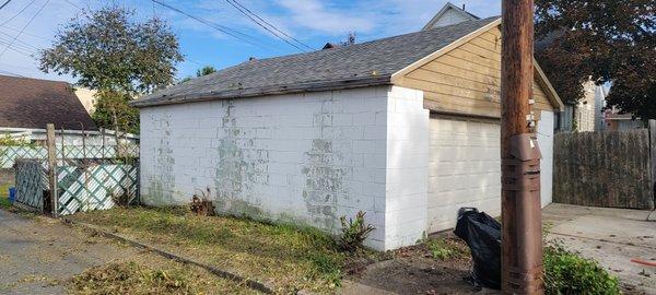 A garage cleaned up.