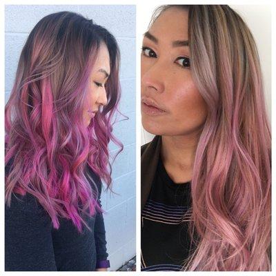 Two diff pink sessions and two awesome outcomes.