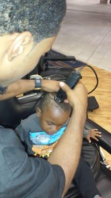 Cut By Ty. Will cut kids hair.Weekends are busy.For most attention please stop by on the weekends. 10a.m to 9.p.m.