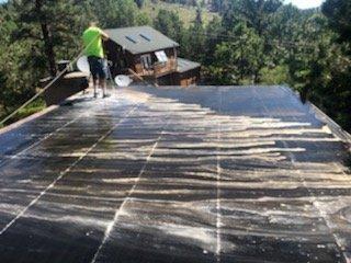 Prepping a flat roof for a new coating