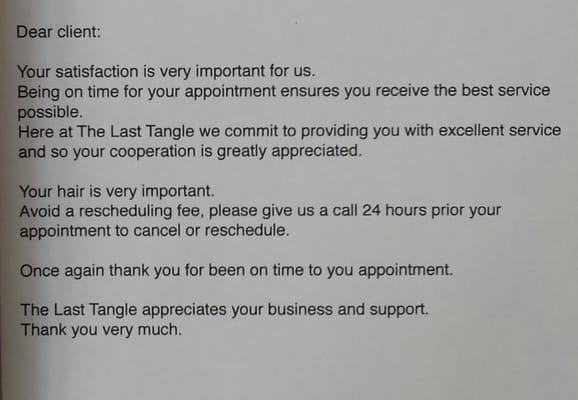 The Last Tangle thanks you for reviewing our business.