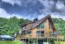 5 Star Cabin -  Three bedroom two bathroom log home, situated on 60 scenic wooded acres, complete with hiking trails and a brook