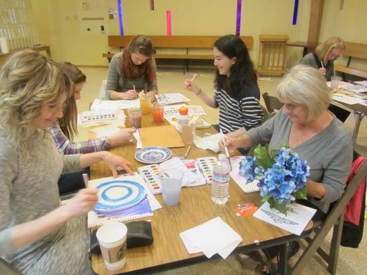 Participants at Sketchbook Journaling Art Workshop