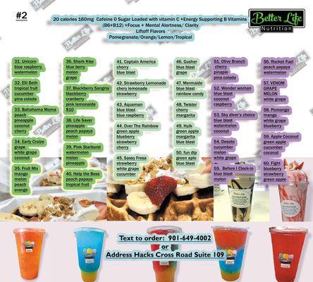 Power Tea menu 2