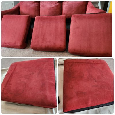 Upholstery cleaning before and after