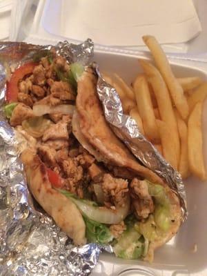 Chicken gyro w/ fries. . . GOOD!!!