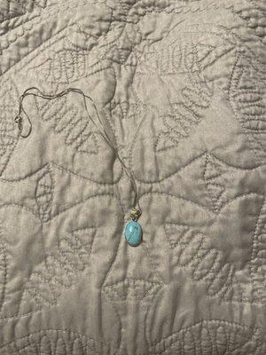 Handmade turquoise pendant