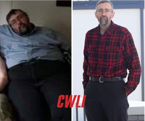 Keith has lost 241 lbs on his CWLI personalized protocol. Call or txt 'FREECONSULT' to 704-271-9757 for more information.