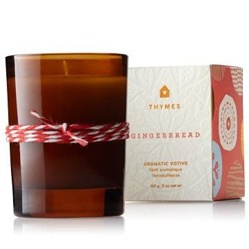 A Thymes Gingerbread candle is burning in the store right now and smells amazing!