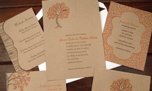 Letterpress Wedding Invitation