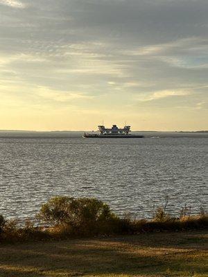 A ship passing by.