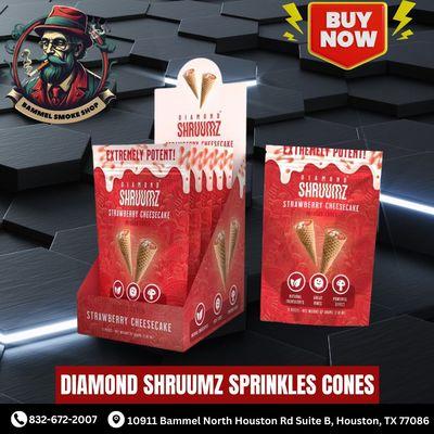 Diamond Shruumz Sprinkles Cone available at Bammel Smoke Shop.