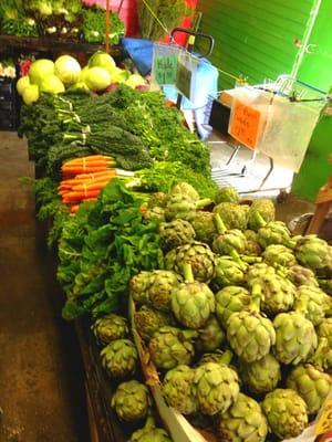 Inside the market- so many veggies!