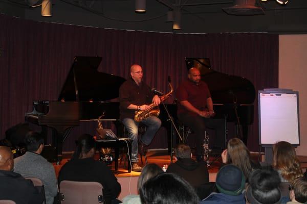 Great clinic with Jeff Coffin and RaShawn Ross from the Dave Mathews Band!  Very cool!